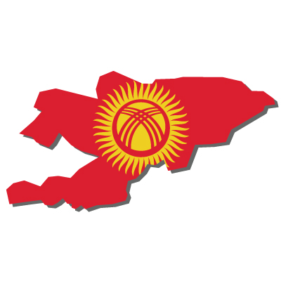 キルギス共和国無料フリーイラスト｜無地・国旗付